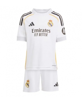 Real Madrid Maglia Gara Casa Repliche 2025-26 Bambino Maniche Corte